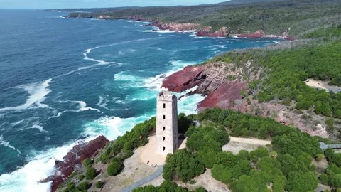 Boyd Tower and Remote Sapphire Coast Stock Footage 334902184