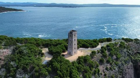 Boyd Tower Overlooking Coastal Forest Stock Photos