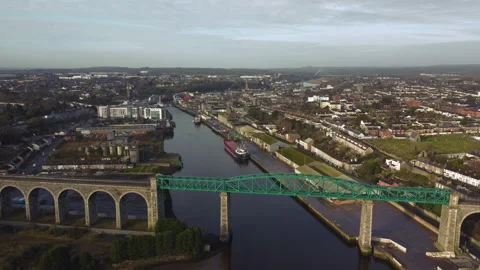 Boyne Viaduct Drogheda Reverse Track Stock Footage 170936769