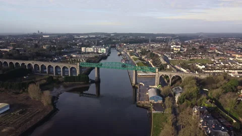 Boyne Viaduct Drogheda Side Track With Town In Background Stock Footage 170937009
