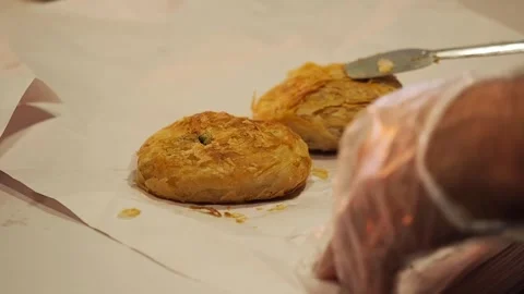 Boyoz is Turkish pastry Stock Footage 292774873