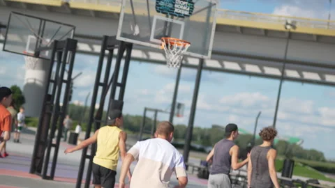 Boys in athletic uniforms exchange quick and accurate passes Stock Footage 326462636