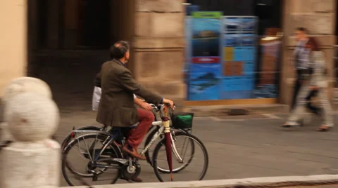 Boys on bicycles Stock Footage 31739752