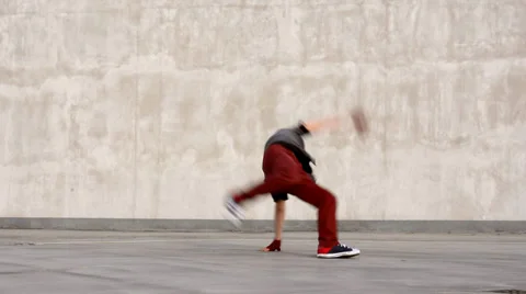 Boys dancing on the street Stock Footage 34961215