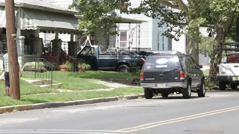 Boys down street Stock Footage 96710636