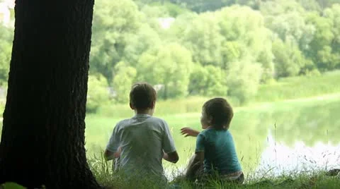 Boys in forest Stock-Footage 11275627