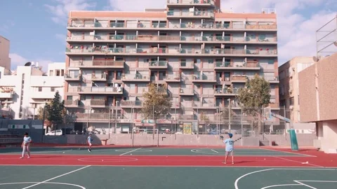 Boys having a baseball catch with each other Stock Footage 81203833