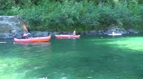 Boys Kayaking Stockbeeldmateriaal 11594045