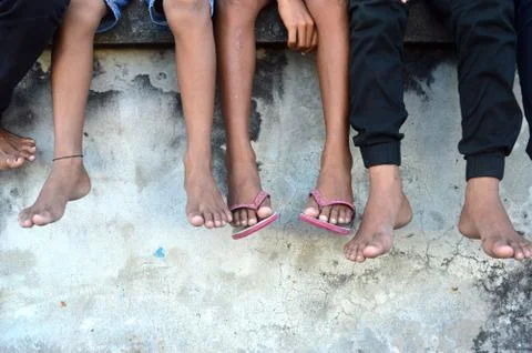 Boy's legs Fotos Stock