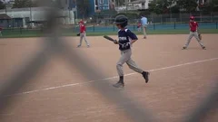 Little Kids in Uniform on Baseball Field during a Game Stock Footage -  Video of little, camp: 55377880