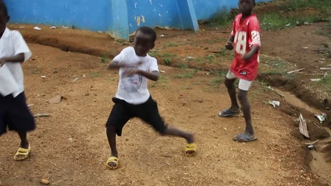 Boys playfighting Stock Footage 111037280