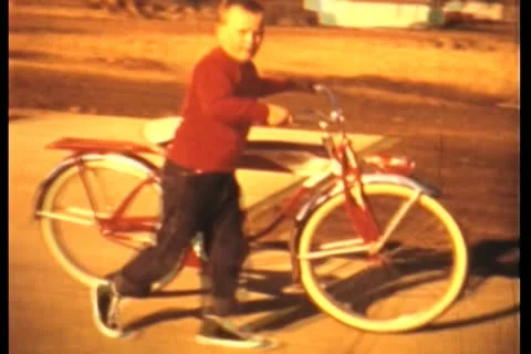 Boys Ride Bikes Stock Footage 24701808