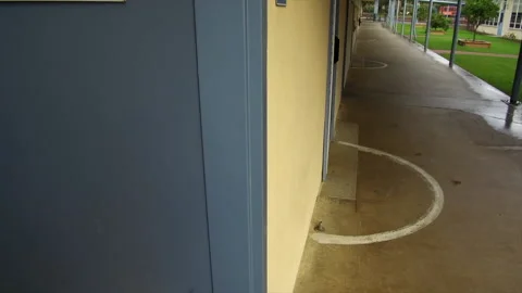 Boys Room Empty Elementary School Tilt Up From Ground Stock Footage 130676996