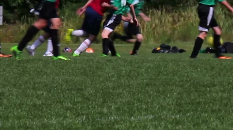 Boys soccer match Stock Footage 30141895