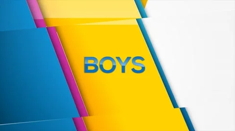 Boys Text Stinger Stock Footage 66112738
