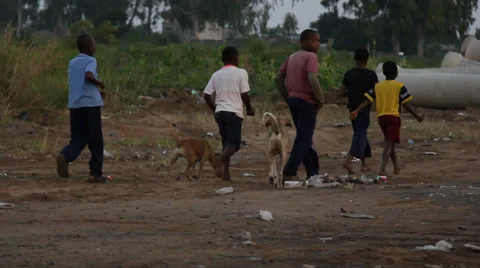 Boys Walking Away Video stock 33716356