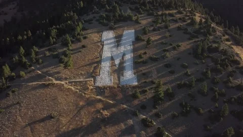 Bozeman M after wildfire Stock Footage 166486340