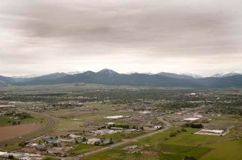 Bozeman From The Sky Stock Photos