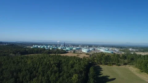 BP Cherry Point Refinery Panning shot Stock Footage 126420751