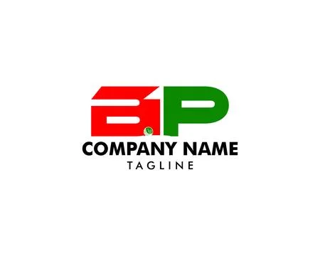 BP initial letter logo design template vector for golf company Stock Illustration