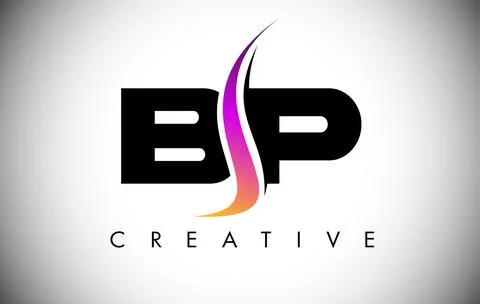 BP Letter Logo Design with Creative Shoosh and Modern Look Stock-Illustration