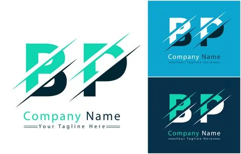 BP Letter Logo Vector Design Concept Elements 库存插图
