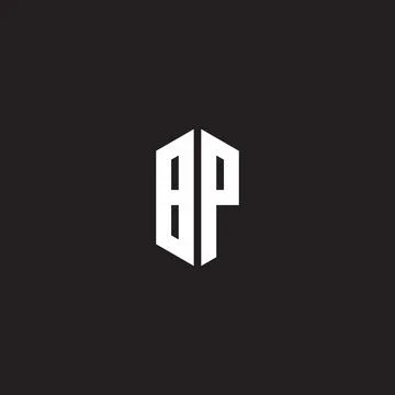 BP Logo monogram with hexagon shape style design template Stock Illustration