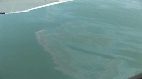 BP Oil Spill surface pollution Stock Footage 14603166