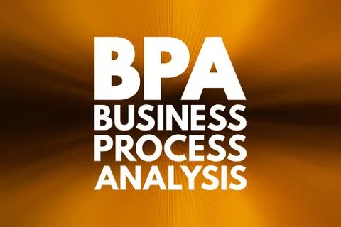 BPA - Business Process Analysis acronym, business concept background Stock Illustration