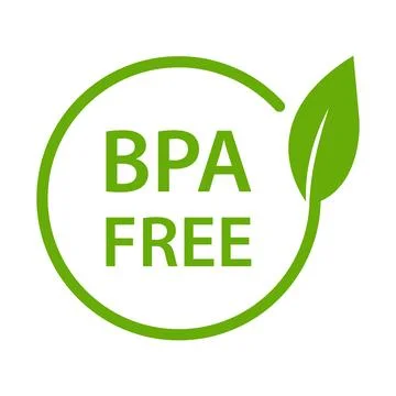 BPA FREE  bisphenol A and phthalates free icon vector non toxic plastic sign Stock Illustration