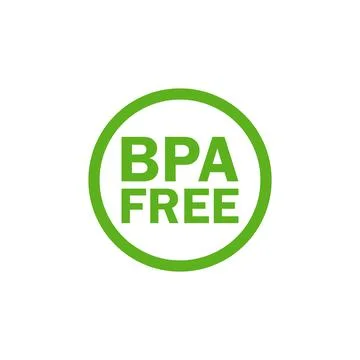 BPA free round vector stamp isolated on white background Stock Illustration