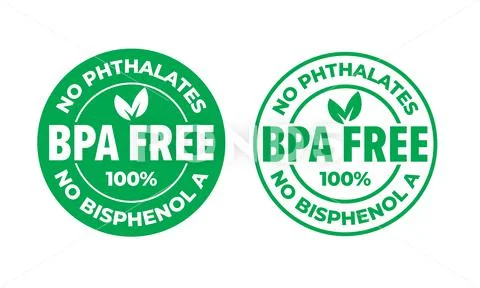 Bpa free bisphenol-a and phthalates guarantee Vector Image