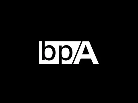BPA Logo and Graphics design vector art, Icons isolated on black background Stock Illustration