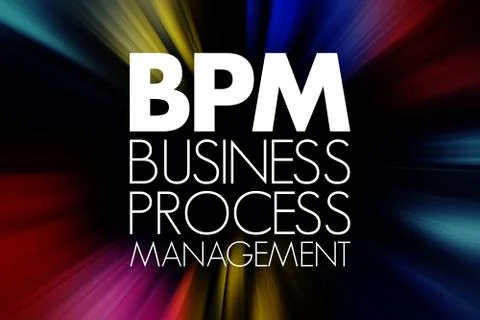 BPM - Business Process Management acronym, business concept background Stock Illustration