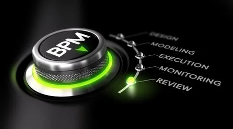 BPM, Business Process Management Illustrazione stock