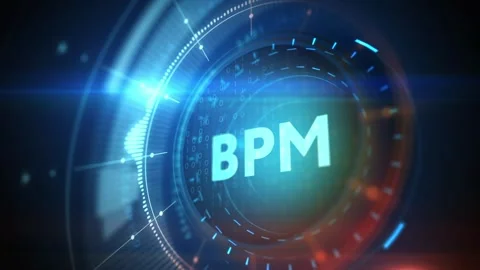BPM Business process management system technology concept. 3d illustration Stock Footage 309360283