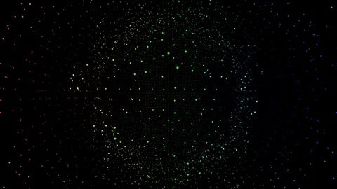 BPM Equalizer Particles Sphere Stock Footage 80846556
