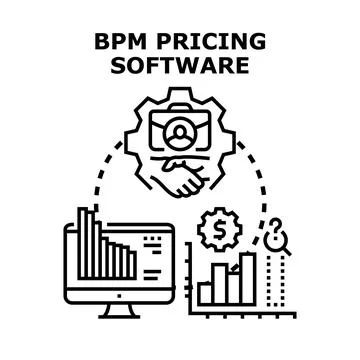 Bpm pricing software managing business processes optimization Illustration
