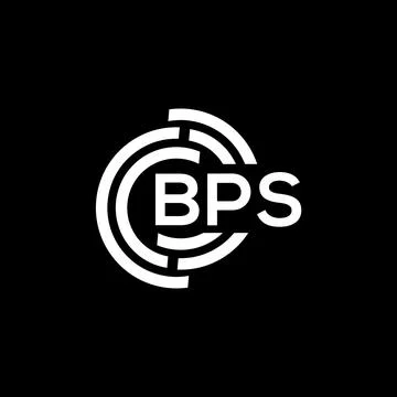 BPS letter logo design on black background. BPS creative initials letter logo 스톡 일러스트