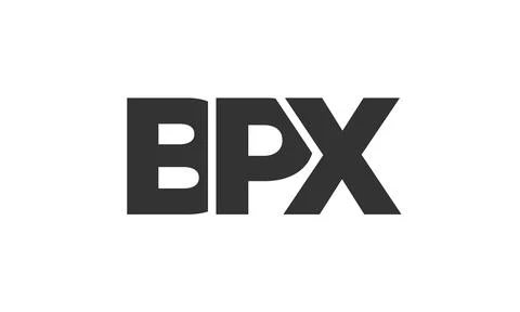 BPX logo design template with strong and modern bold text. Initial based ve.. 스톡 일러스트