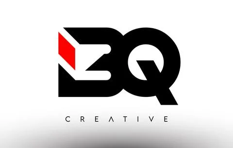 BQ Creative Modern Letter Logo Design. BQ Icon Letters Logo Vector Stock Illustration