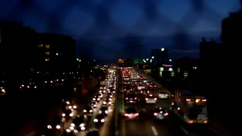 BQE at Night Stock Footage 86203351