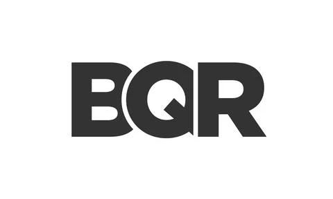 BQR logo design template with strong and modern bold text. Initial based ve.. Stock Illustration