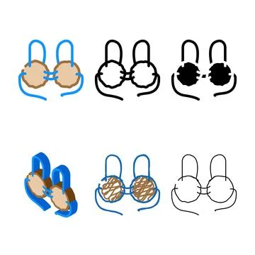 Bra coconut forms tropical color icon vector Illustrazione stock