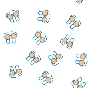 Bra coconut tropical vector seamless pattern Stock Illustration