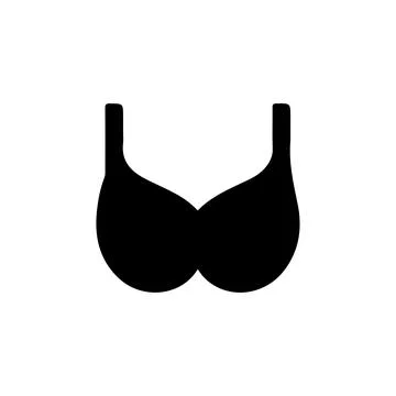 Bra icon. Simple style breast cancer poster background symbol. Bra brand lo.. Stock Illustration