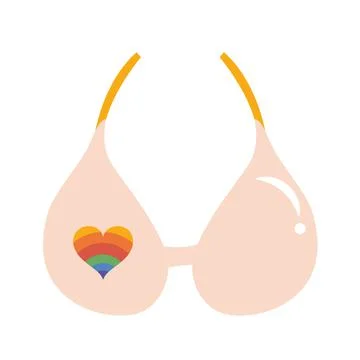 Bra with lgtbi flag Stock Illustration
