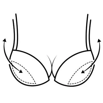 Bra with push up Stock Illustration