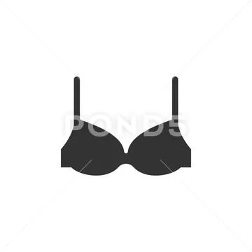Bra, women underwear icon. Vector illustration, flat design. Stock Illustration