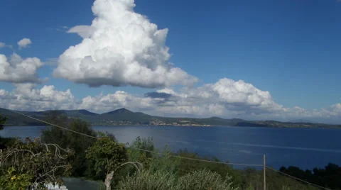 Bracciano Lake View Video stock 68825501